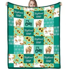 1 chiếc chăn Highlandwool, chăn vải nỉ hoa hướng dương, chăn mùa thu ấm áp thoải mái, chăn kỷ niệm khoảnh khắc đáng nhớ, quà tặng sinh nhật, quà tặng giáng sinh, quà tặng cho gia đình và bạn bè, thích hợp cho phòng ngủ, văn phòng, giường, ghế sofa, ghế bành, dùng để ngủ trưa, cắm trại, du lịch - Nhiều màu - Xem 1