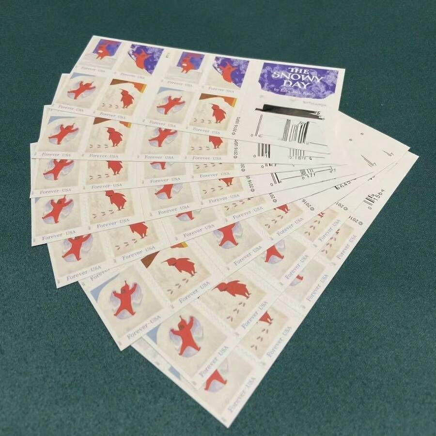 Snowy Day POSTCARD Forever Postage Stamps US Postal American History