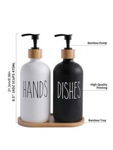 2 chai/1 chai dung tích lớn 475ml dùng khi đi du lịch, loại bình xịt dạng nén di động, thích hợp đựng sữa tắm, dầu gội, kem dưỡng da, xà phòng rửa tay, sữa rửa mặt và các loại kem dạng lỏng khác - Nhiều màu - Xem 2