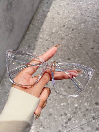 1 pezzo Occhiali da vista da indossare tutti i giorni con montatura a forma di occhio di gatto e ampia