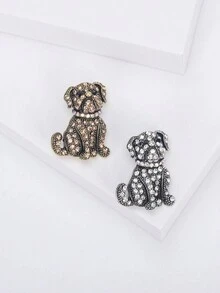 Enamel Dog Brooch, Women's Crystal Animal Brooch, Party Jewelry Accessory Gift - Dog - View 7
