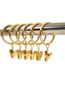 2 cái/6 cái/12 cái Kẹp rèm cửa, Móc rèm cửa, Vòng rèm cửa, Móc rèm tắm, Đồ gia dụng, Vòng thanh rèm có kẹp, Kẹp thanh rèm trang trí, Cho phòng tắm, phòng khách và phòng ngủ - nhiều màu - Xem 9