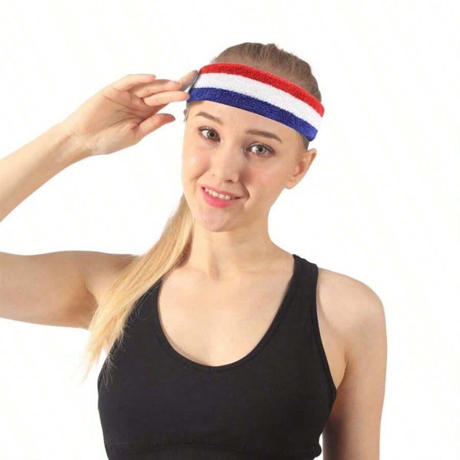 1 Băng đô thể thao co giãn, Băng đô tập yoga thấm mồ hôi đan, thoáng khí cho mọi mùa - Nhiều màu - Xem 1