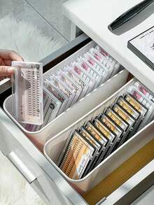 1 件装睫毛延长用品收纳盒，化妆配件收纳盒 - 白色 - 查看 7