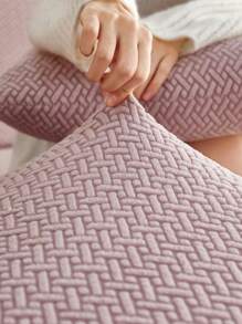 单件装提花弹力沙发套，现代防污沙发套，简约风格沙发套装，适用于客厅、卧室、户外沙发、L型沙发、贵妃椅/转角沙发组合、沙发垫套，家居装饰通用座椅沙发，四季皆宜 - 粉色 - 查看 8