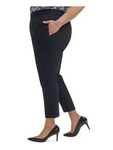 CALVIN KLEIN Womens Pants Pocketed Darted Wear To Work Pull-On Style - Hải quân - Xem 3