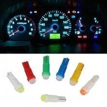 5 X T5 COB 12v LED T5 Penguin Car Dashboard Bulb - 紅色 - 查看 1
