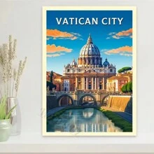 1pc Nordic Retro Holiday Travel City Venice Algarve Travel Pictures Room Life Canvas Painting Printing Artist Home Wall Decoration Poster Canvas Unframed,Wall Art Coastal Decor Coastal Decor Beach Decor