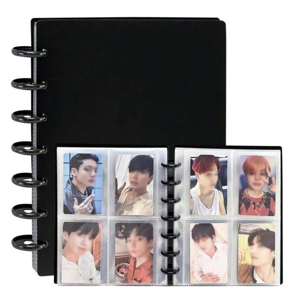 Mini Fotoalbum zum Selbstgestalten Quadratisches Scrapbook-Fotoalbum Kpop Foto Kartenordner mit 20 Innenseiten 3 Zoll Fotokartenhalter Hüllenbuch A5 Idol Kartensammlung 2*3 Fotoalbum