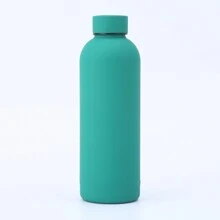 500ml/16.9oz 不锈钢复古风格细颈瓶，橡胶涂层，便携式真空保温杯，适合家庭、户外活动、健身、送给朋友和家人的礼物，水瓶返校 - 彩色 - 查看 12