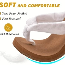 Flip Flops For Women Yoga Mat Comfortable Summer Beach Walking Thong Cushion Sandals Slip On Indoor Outdoor