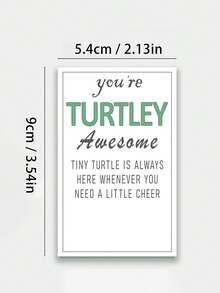 小乌龟幸运卡贺卡、节日装饰、教师节礼物、圣诞派对装饰品、节日贺卡、生日礼物、节日礼物 - 彩色 - 查看 2