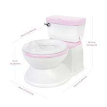 Large Toddler Potty Training Toilet Seat - Potties With Realistic Flush Sounds, Flip-Up Seat, Storage Bin, Toilet Paper Holder, And Removable Training Seat  Removable Pot, Toddler Potty Seat With Storage Tank And Toilet Paper Holder For Kids 1-3 Years Old, Blue/Pink/Grey - 粉色 - 查看 11