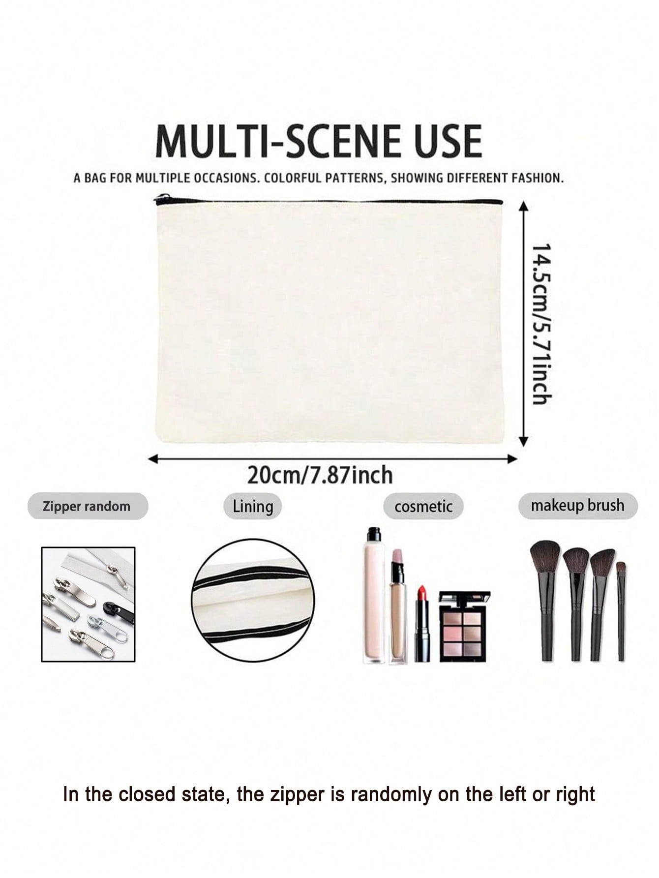 1 حقيبة مستحضرات تجميل محمولة بنمط الحروف، هدايا ع...