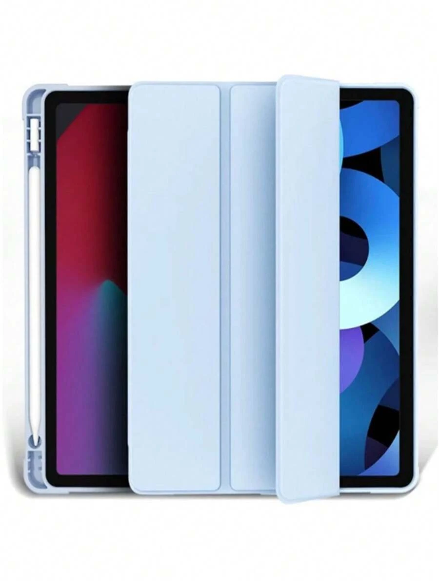 Magnetic Smart Cover With Pen Slot Compatible For  Galaxy Tab A9_8.7 Inch-X115 X110 - Xanh nhạt - Xem 1