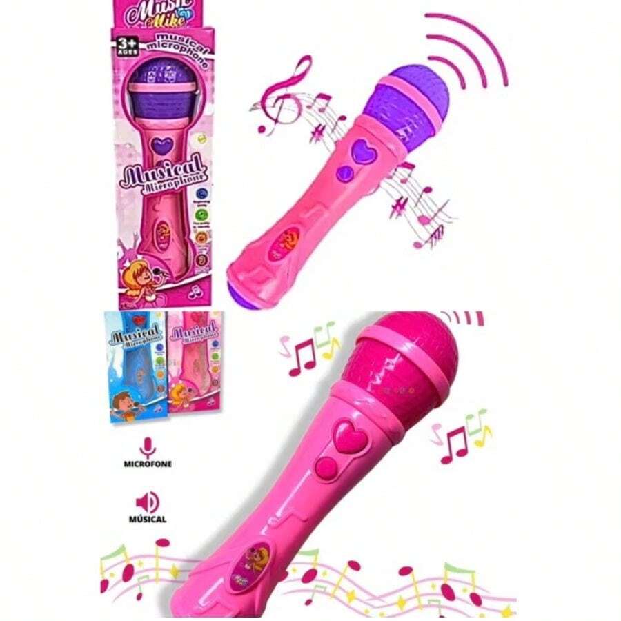 Children's Microphone Toy With Sound And Plays Voice Very Fun - 女孩 - 查看 1