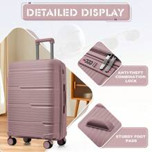 2024新款20英寸女士旅行加厚密码皮革行李箱，主板材质，24英寸/28英寸大容量行李箱，两件套时尚旅行箱，男女通用收纳拉杆箱，13英寸手提箱。旅行箱、手提包、旅行行李、登机箱、行李套装、背包、学习用品