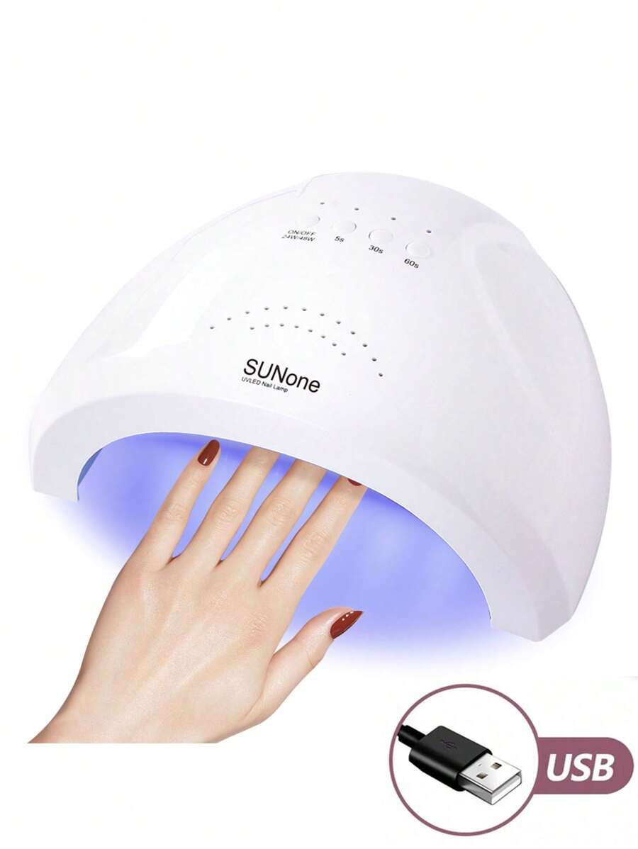 DianaBeauty Máy sấy móng LED công suất cao, phù hợp cho mọi loại đèn gel móng, đèn UV sấy móng nhanh, máy trị liệu ánh sáng - trắng - Xem 1