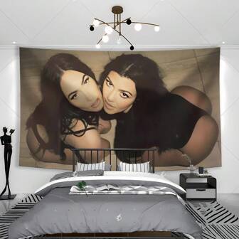 1 pièce, drapeau de Megan Fox, décoration de chambre de dortoir avec oeillets en laiton, parfait pour les décorations de fête et de danse