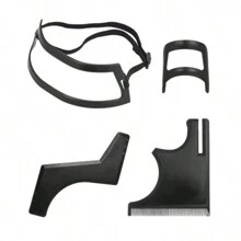 1 Set de herramientas para el cuidado de la barba, herramienta de recorte y moldeado de barba, set de 4 herramientas guía para el afeitado, el peinado y el moldeado de la barba, el bigote y la perilla (para Halloween, fiestas de disfraces, festivales, juegos de rol, disfraz y dulce o truco)