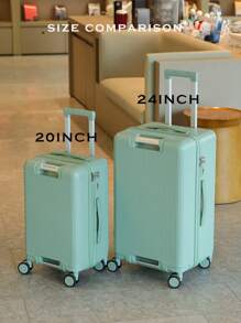 1pc Thick High Capacity Multi-Functional Explosion-Proof Zipper Swivel Wheel Suitcase With Wet Dry Separation Layer, Sports Version Suitable For School, Vacation, Business Trip, Long Journey, Good Gift Luggage Travel Suitcase Suitcases Suit Case Travel Luggage Bag For School School Accessories School Stuff