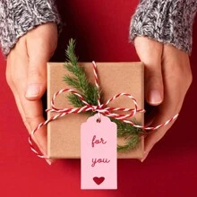 50 piezas Etiquetas de regalo color rosa, etiquetas de regalo con forma de corazón hueco, pequeños regalos de boda, 3.7" X 1.8", etiquetas de regalo de unicolor con cuerdas, adecuadas para bodas, cumpleaños, recuerdos de fiesta