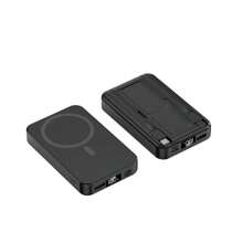 WINSWAY WANSWAY Bracket Convenient Magnetic Power Bank 10000mAh, 22.5W Super Fast Charging, Screen Digital Display, Built-In Dual Wire Type C And USB Interface Wired And Wireless Two In One, Can Charge 5 Devices At The Same Time, Suitable For Digital Electronic Devices Such Android Phones. - Black - View 4