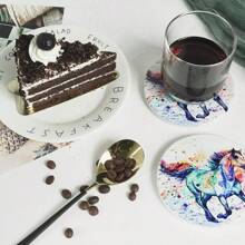 2 personalisierte Keramik Untersetzer mit eigenem Foto und Text, rutschfeste runde/quadratische Getränke Untersetzer mit weicher Korkrückseite, perfekt für Kaffeetische, Esszimmertische, Einweihungsgeschenke und Heimdekoration