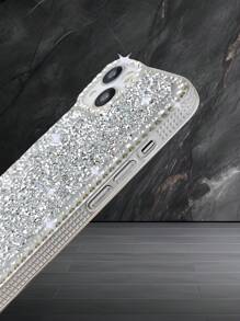 1 件水钻绳全水钻 TPU 手机壳适用于 16/7P/8P/X/XS/XR/XS Max/11/11 Pro/11 Pro Max/12/12 Pro/12 Pro Max/13/13 Pro/13 Pro Max/14/14 Pro/16 Plus/14 Pro Max/15/15 Pro/15 Plus/15 Pro Max，保护壳防水防震防摔防刮 - 銀色 - 查看 5