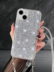 1 件水钻绳全水钻 TPU 手机壳适用于 16/7P/8P/X/XS/XR/XS Max/11/11 Pro/11 Pro Max/12/12 Pro/12 Pro Max/13/13 Pro/13 Pro Max/14/14 Pro/16 Plus/14 Pro Max/15/15 Pro/15 Plus/15 Pro Max，保护壳防水防震防摔防刮 - 銀色 - 查看 4