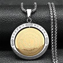 Mặt dây chuyền Bát Quái Âm Dương dành cho nam bằng thép không gỉ màu vàng và bạc Vòng cổ Đạo giáo Taiji Trung Quốc dành cho nam Phụ kiện thời trang - vòng cổ - Xem 13