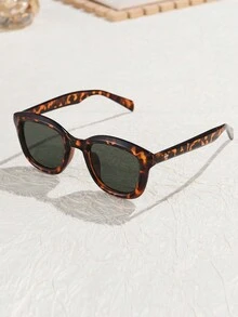 1 件装男士方形小框塑料多色简约复古铆钉装饰时尚眼镜，适合户外、度假、旅行 - 彩色 - 查看 13