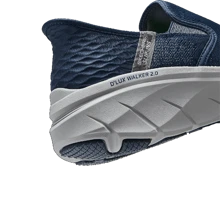 Skechers Giày thể thao cổ điển phong cách Panda dành cho nam, giày thường ngày lót ấm - Màu xanh hải quân - Xem 2