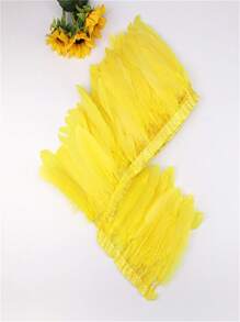 Decorații din pene de gâscă de 2 metri Franjuri pentru decorațiuni pentru petreceri de nuntă, pene de macrame, bricolaj, panglici colorate pentru artizanat - Multicolor - Vizualizare 6