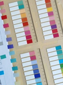 1set Transparent Sticky Notes, Student File Marker Stickers, Colorful Index Tabs, Office File Dividers, Bible Reading Adhesive Markers Back To School