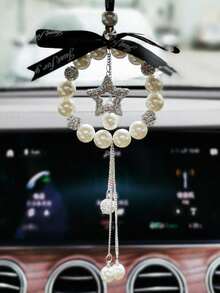 1 件可爱创意悬挂饰品汽车内饰后视镜配件 - 銀色 - 查看 18