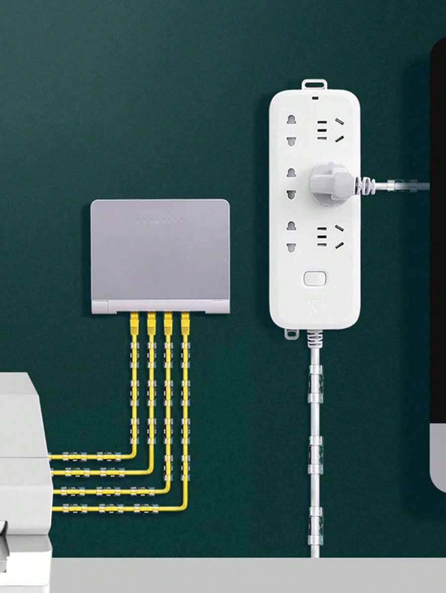 Self Adhesive Cable Organizer Clips, Wire Management Clips For Power