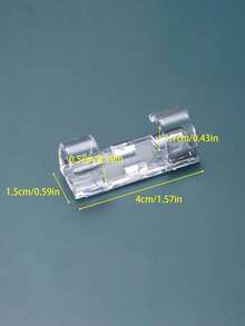 Self Adhesive Cable Organizer Clips, Wire Management Clips For Power Strips, Ethernet Cords, Data Cables - Clear - View 2