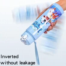 1pc 23OZ (Approx. 700ml) Outdoor Cartoon Pony Design Plastic Cup With Straw, Suitable For Outdoor, Portable, Cycling, Sports, School - Multicolor - View 4