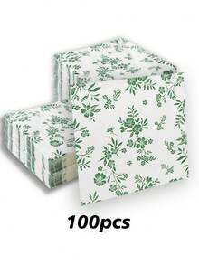 1 Bộ 50-100 tờ giấy lụa in họa tiết lá xanh Giáng sinh, Khăn ăn hai lớp dùng một lần theo chủ đề Giáng sinh cho tiệc lễ, Khăn giấy tiệc ngoài trời, Khăn ăn tiệc, Trang trí hộp khăn giấy, Khăn ăn cocktail, Đồ trang trí tiệc, Khuyến mãi khăn giấy nhà hàng - Khăn ăn lá xanh Giáng sinh - Xem 6