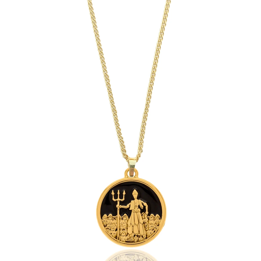 Exu Orixá Umbanda Necklace Pendant Resin Image - Vàng - Xem 1