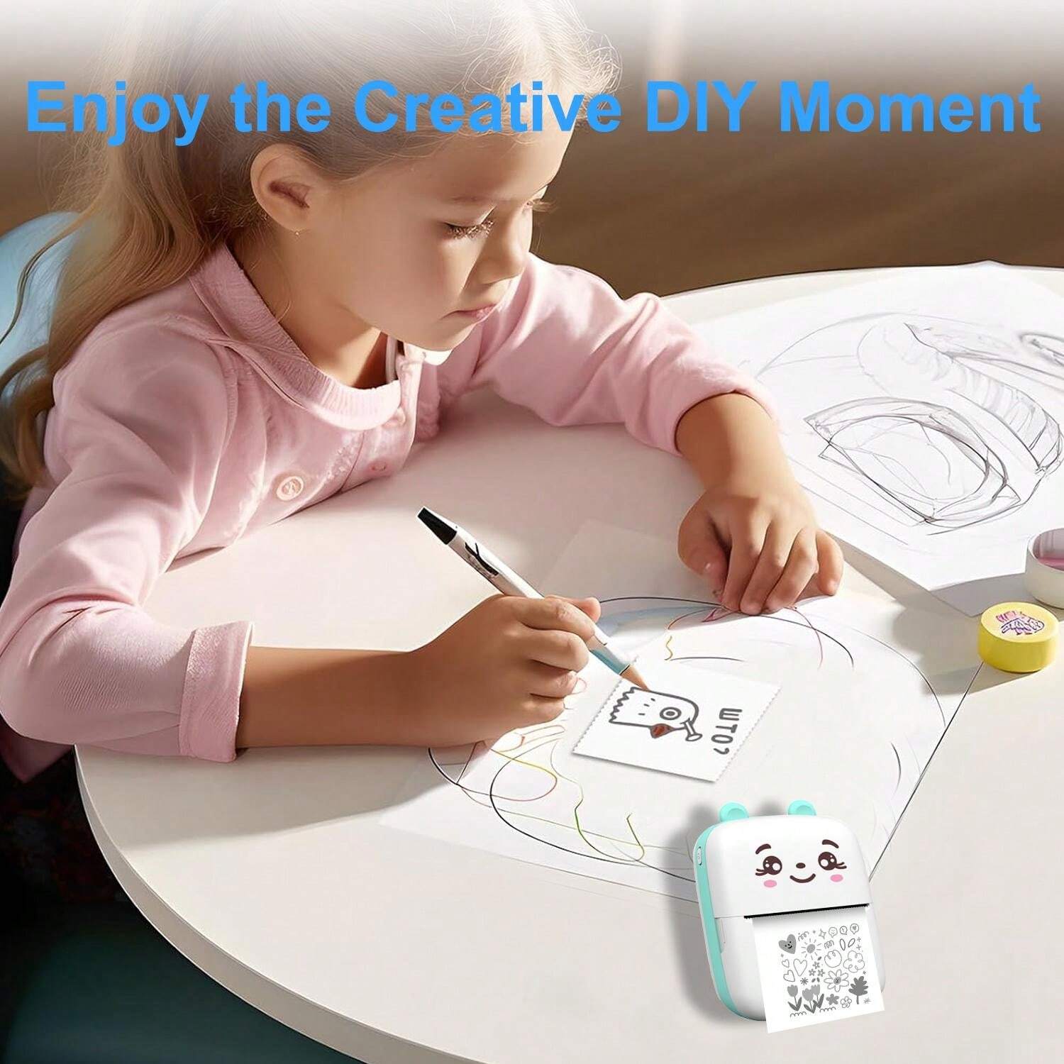 Mini Pocket Printer, Mini Portable Printer, Printing Paper, Mini Photo