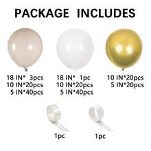 Bộ 164 vòng hoa bóng bay màu trắng và vàng dùng trang trí tiệc cưới theo phong cách Bohemian, tiệc mừng em bé chào đời, tiệc cô dâu, lễ đính hôn, kỷ niệm, tiệc sinh nhật, nền trang trí tiệc Giáng sinh - Nhiều màu - Xem 2