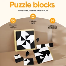 1 st pedagogiska dolda byggklossar pusselleksaker rumsligt tänkande fantasiförmåga träning föräldra-barn interaktivt bordsspel, lämplig för jul, Thanksgiving, nyårsdagen, födelsedagspresenter - Multifärgad - Visa 3