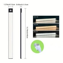 1pc Led Motion Sensor Cabinet Light, Wireless Magnetic USB Rechargeable Night Light For Kitchen Wardrobe Cupboard Stairs Corridor - 3 Colors In One Lamp - View 14