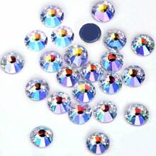1440顆 2028 水晶月夜熱黏鑽，月光平底水晶熱黏石，刺繡衣飾亮片水鑽 B4068，美甲用品，美甲裝飾，美甲寶石美甲飾品 - 星空彩 - 查看 2