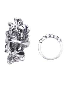 2 chiếc nhẫn xếp chồng tinh tế - Bộ cô dâu đính đá Zirconia màu nước khảm, tùy chọn màu tím/xanh lam, hoàn hảo cho trang phục hàng ngày và trang trí Halloween, phụ kiện thanh lịch cho phụ nữ - Nhiều màu - Xem 12