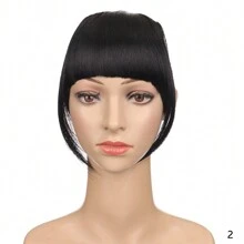Synthetic 26Colors Real Thick 31g Natural Bang Wig Black Brown Auburn Red Clip In On Bangs Hair