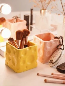 1 件豪华陶瓷奶酪储物罐、高端办公桌收纳笔筒、化妆品储物容器 - 彩色 - 查看 6