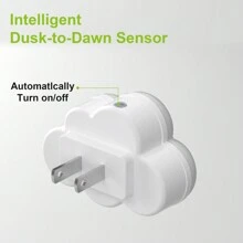 BABYLIYA 云形光电传感器 LED ABS 小夜灯，卧室、走廊、过道、浴室辅助照明